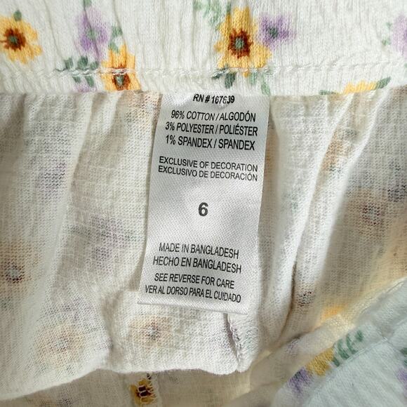 Little Lass Size 6 Girls 2 Piece Set w/ Head band Eyelet top with Sunflower Pant - Picture 4 of 9